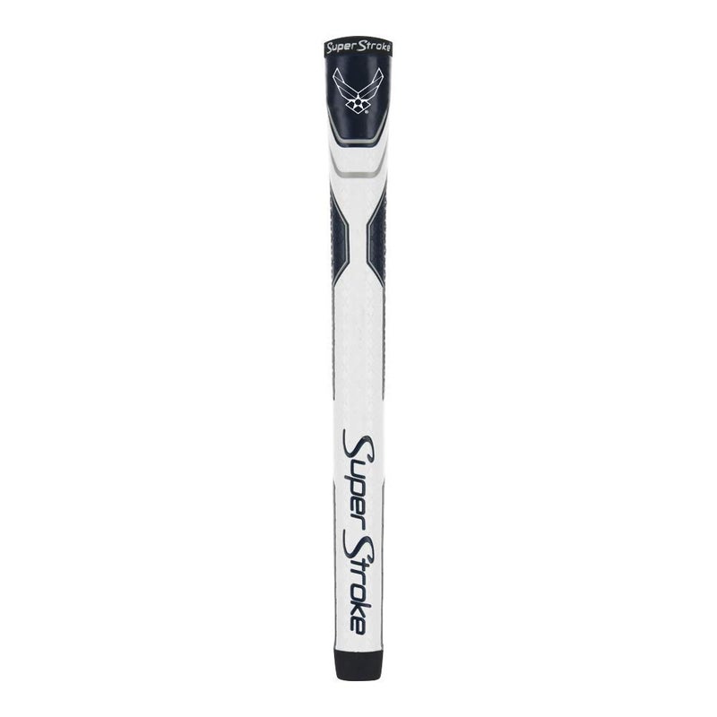 Super Stroke SuperStroke Military Traxion Tour Golf Club Grip, Air Force (Standard) | Improves Feedback and Tackiness | Reduces Taper to Minimize Grip Pressure | Polyurethane Outer Layer, Red/Gold/White (TS446153) - Image 1